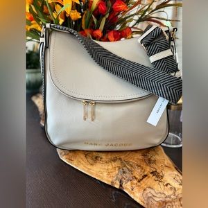 Marc Jacobs Leather Hobo Bag In Marshmallow Pebble Leather NWT